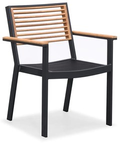 Záhradná jedálenská stolička HIGOLD - York Dining Arm Chair Black/Black