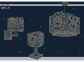 Dalber 63111T - Detská lampička JUNGLE 1xE14/8W/230V modrá