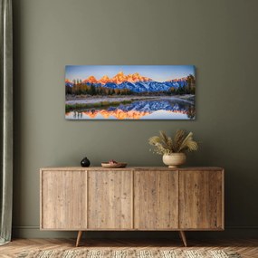 Obraz zasnežených horských štítov (120x50 cm)