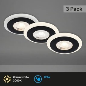 Briloner 7039-035 - SADA 3x LED Kúpeľňové podhľadové svietidlo LED/5W/230V IP44
