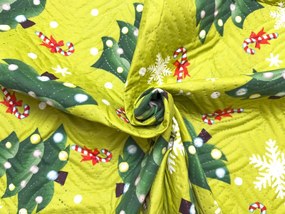 Prehoz na posteľ CHRISTMAS TREE, zelený Rozmer: 170 x 210 cm