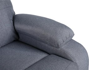 Relaxačné polohovacie TV kreslo VITO — látka, sivá, nosnosť 130 kg