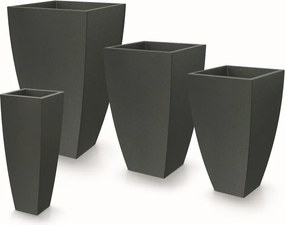 Kvetináč Moodas Square High 40 cm čierny granit