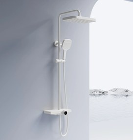 Rea Bari, sprchový set s hlavovou a ručnou sprchovou hlavicou, biela, REA-P0895