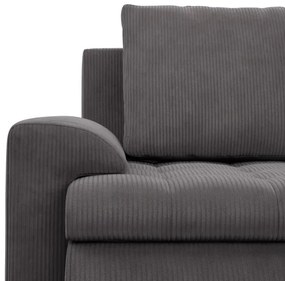 Sedacia súprava FORESTA Poso v tvare U, pravá tmavosivá