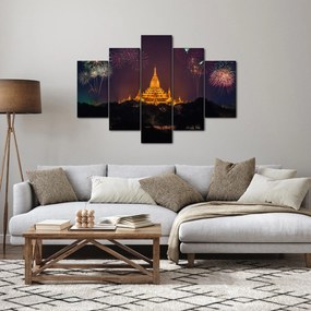 Obraz ohňostroja v Ázii (150x105 cm)