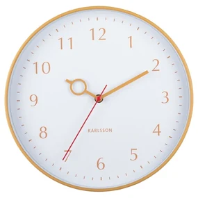 Karlsson 5992YE designové nástenné hodiny žltá, pr. 30 cm