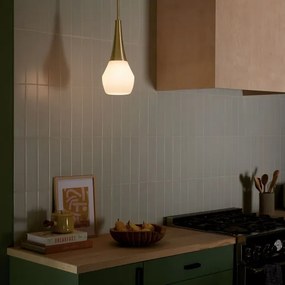 Kichler KL-DEELA-P-CPZ - Luster na tyči DEELA 1xE27/60W/230V pr. 17,8 cm mosadz