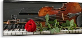 Obraz - Spomienka na hudobníka (120x50 cm)