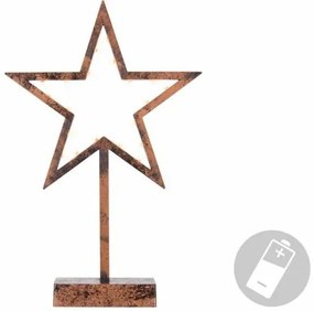 Nexos 43014 Vianočná dekorácia - Hviezda bronzová - 39 cm, 20 LED