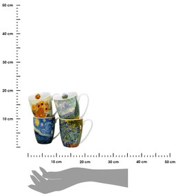 Porcelánový hrnček Van Gogh 350 ml sada 4ks