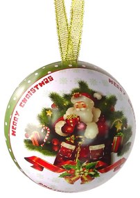 LEAN TOYS Kovová vianočná ozdoba Santa Klaus
