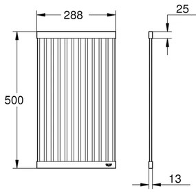 GROHE 40858SD0 - Odkvapkávač na riad 500 × 288 mm z nehrdzavejúcej ocele