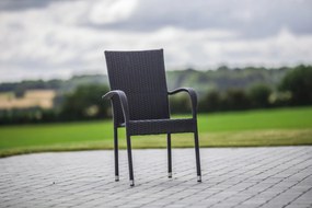 Záhradné ratanové kreslo ESSEN, antracit