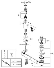 GROHE 24316001 - Umývadlová batéria SWIFT DN 15 lesklý chróm