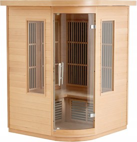 Drevená infračervená sauna 2 osoby 1850 W nízka Emf do kúpeľného domu