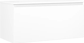 Mexen Orio, kúpeľňová skrinka 100 cm s hornou časťou, 1 zásuvka, biela matná, 91A10-10047-1-BFC01