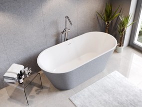 Besco Akrylátová voľne stojaca vaňa Deeva Glam S 150x75 (160x75, 170x80, 180x80) BESCO-Typ výpuste: Click-Clack so štrbinovým prepadom, grafit, BESCO…
