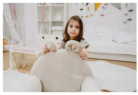Baby-raj Detské kreslo s uškami na čítanie a relax, snímateľný poťah