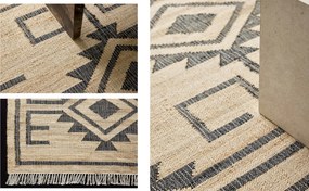 Diamond Carpets India, Ručne viazaný kusový koberec Trellis 2338 Natural, 80x150, béžová, chodba / predsieň