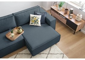 Tmavomodrá variabilná rozkladacia rohová pohovka Nihad – Bobochic Paris