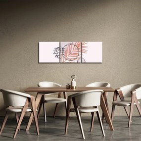 Obraz - Fialový minimalizmus N⁰3 (s hodinami) (90x30 cm)
