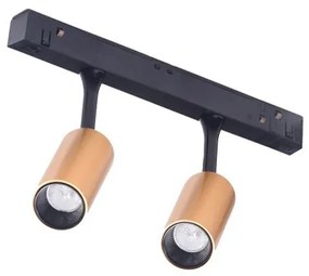 LED svietidlo do lišty Alfa Nikki 2 Track Magnetic 2X3W 3000K zlaté/Bk