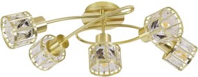 Prisadený luster ZAHARA 5xE27/10W/230V zlatý