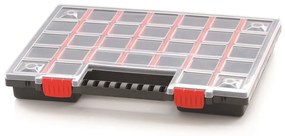 Kufríkový organizér 39,9 × 30,3 × 5 cm, prepážky, sivá