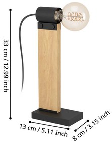 EGLO Bailrigg stolová lampa z dreva