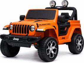 LEAN CARS Elektrické autíčko Jeep Rubicon 4x4, LED, MP3, oranžové
