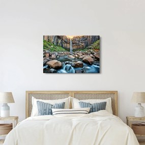 Obraz - Vodopád Svartifoss, Island (90x60 cm)