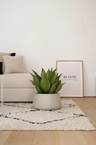 Kvetináč GORDO, sklolaminát, výška 21 cm, krémový