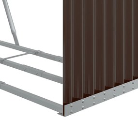 Držiak na polená hnedý 120x45x210 cm pozinkovaná oceľ