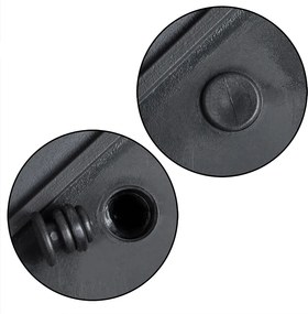 Sada 3 ks květináčů Dejo z polyratanu černá