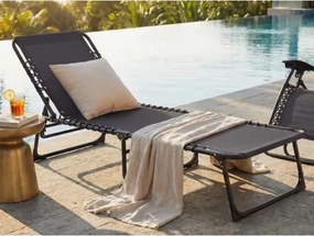 Záhradné lehátko Bielfeld, čierne%