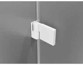 Mexen, Mexen Lunar-B Otočné ľavé sprchové dvere 90 cm, transparentné, biele - 832-090-000-20-00-L