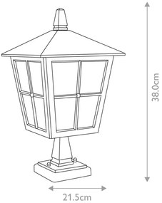 Elstead - Vonkajšia lampa CANTERBURY 1xE27/100W/230V IP43