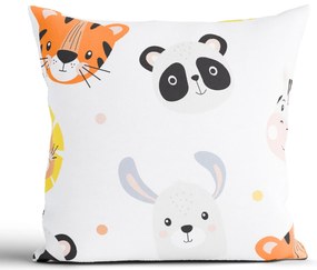 Bavlnená obliečka na vankúšik Renforcé 40 × 40 cm – Zvieratká v Zoo