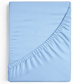 Bavlnená plachta s gumou 180 x 200 cm svetlo modrá