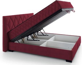 Posteľ Reve 160x200 cm, červená látka