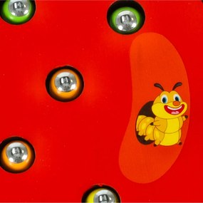 KIK Magnetická drevená húsenica jablko
