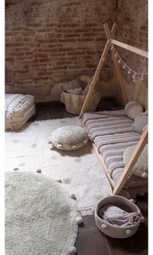 Kaki krémový prateľný ručne tkaný bavlnený detský koberec 120x160 cm Hippy Dots Olive – Lorena Canals