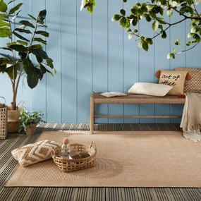 Flair Rugs, Kusový koberec Aruba Alfresco Weave Natural – na von aj na doma, 80x150, béžová, chodba / predsieň