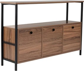Konzolový stolík v dekore orecha v tmavo prírodnej farbe 29,5x120 cm Solace – Kalune Design