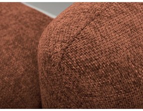 Terakotová ženilková rozkladacia/s úložným priestorom rohová pohovka (ľavý roh/s leňoškou) Mele – Makamii