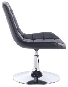 LuxuryForm DESIGN Stolička PARIS na striebornom tanieri - čierna