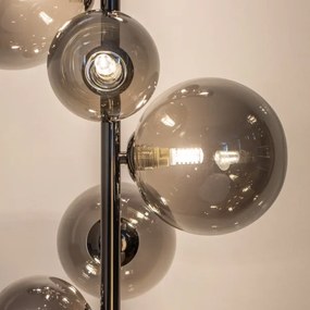 BRILAGI - LED Stojacia lampa MILLA 7xG9/3W/230V čierny chróm/dymové sklo