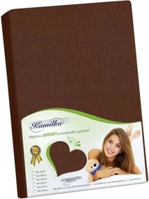 Bellatex Jersey prestieradlo Kamilka tmavohnedá