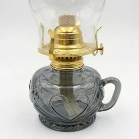 Brilagi - petrolejová lampa MERLIN dymová/sivá